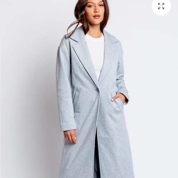 Michael Stars Jackets & Blazers - NWT Michael Stars Heather Grey Torres Terry Overcoat